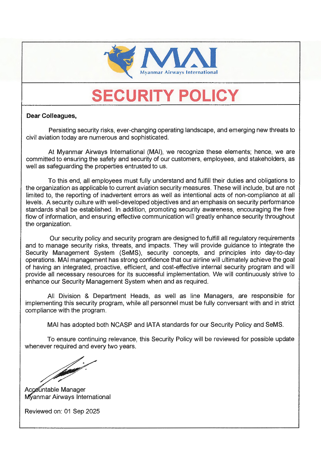 2. Security Policy